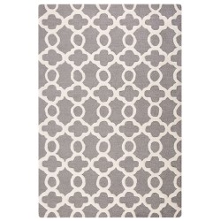 Dywan wełniany 140 x 200 cm szary ZILE