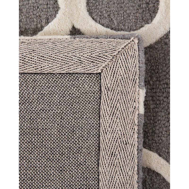 Dywan wełniany 140 x 200 cm szary ZILE