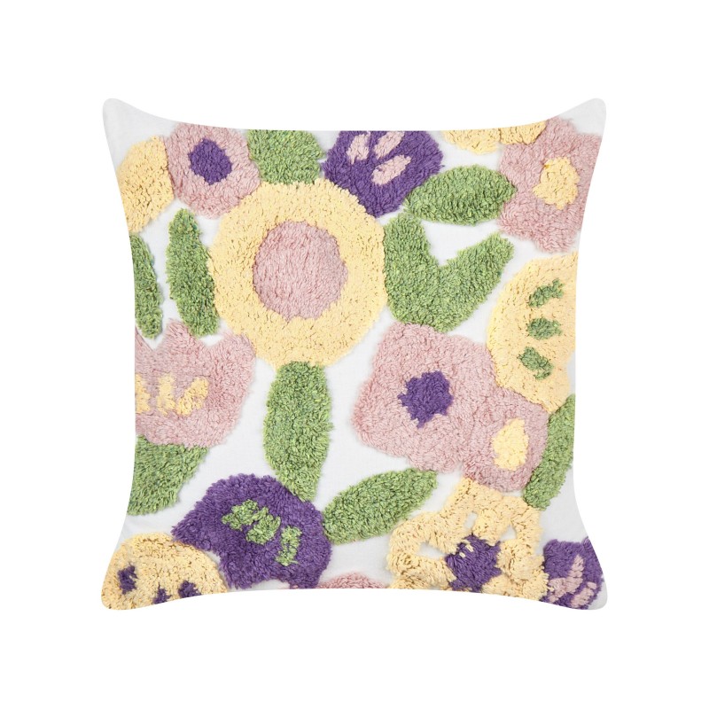 Zestaw 2 poduszek dekoracyjnych TRICORNIO Bawełna 45 x 45 cm Kolorowy Wzór kwiatowy