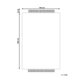 Dywan wełniany 140 x 200 cm biało-czarny KETENLI