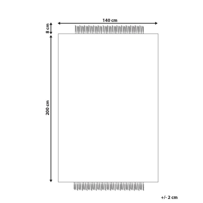 Dywan wełniany 140 x 200 cm biało-czarny KETENLI