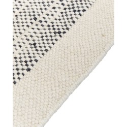 Dywan wełniany 140 x 200 cm biało-czarny KETENLI