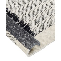 Dywan wełniany 140 x 200 cm biało-czarny KETENLI