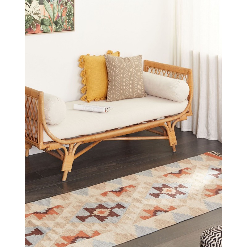 Dywan bawełniany kilim 80 x 300 cm wielokolorowy DILIJAN