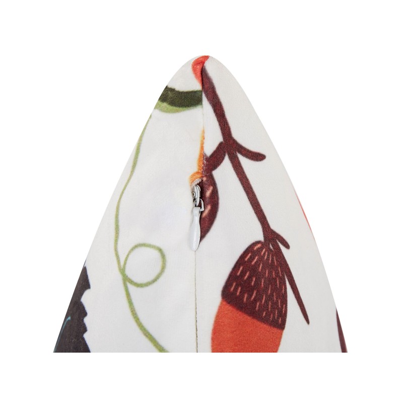 Poduszka dekoracyjna VISCARIA Welur 45 x 45 cm Kolorowy Wzór roślinny