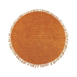 Dywan okrągły bawełniany ø 140 cm pomarańczowy HALFETI
