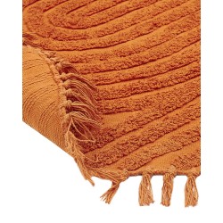 Dywan okrągły bawełniany ø 140 cm pomarańczowy HALFETI