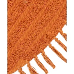 Dywan okrągły bawełniany ø 140 cm pomarańczowy HALFETI