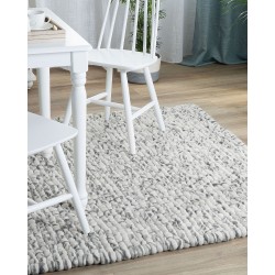 Dywan z filcowych kulek 160 x 230 cm jasnoszary AMDO