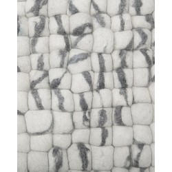 Dywan z filcowych kulek 160 x 230 cm jasnoszary AMDO