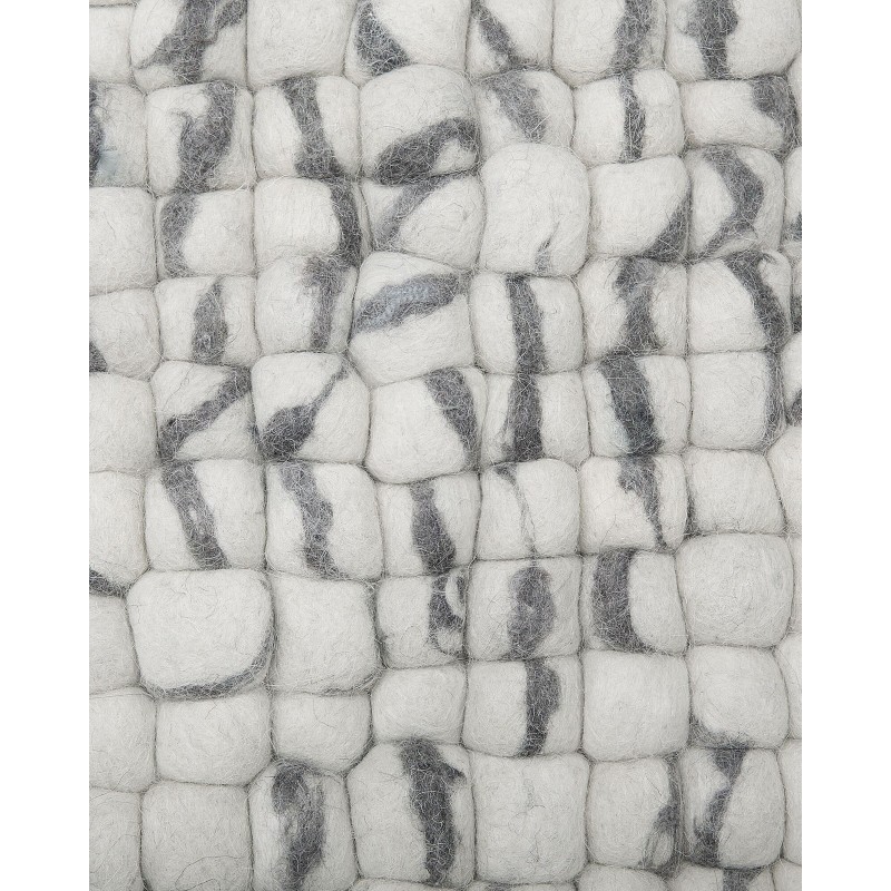 Dywan z filcowych kulek 160 x 230 cm jasnoszary AMDO