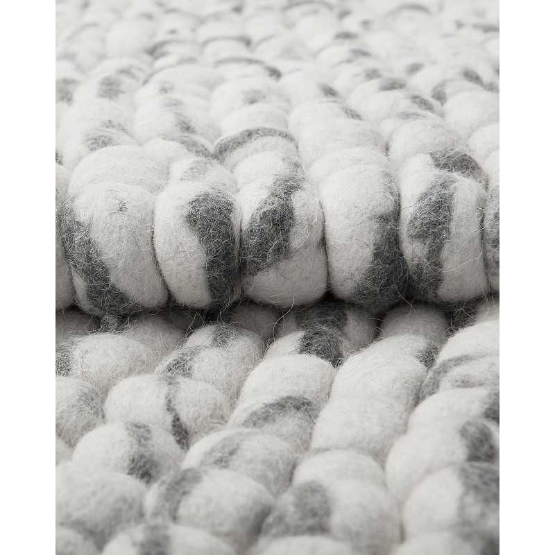 Dywan z filcowych kulek 160 x 230 cm jasnoszary AMDO
