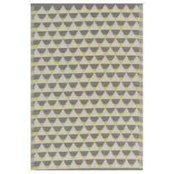 Dywan zewnętrzny 120 x 180 cm szaro-żółty HISAR