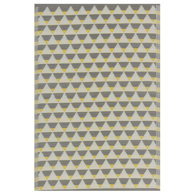 Dywan zewnętrzny 120 x 180 cm szaro-żółty HISAR