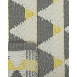 Dywan zewnętrzny 120 x 180 cm szaro-żółty HISAR