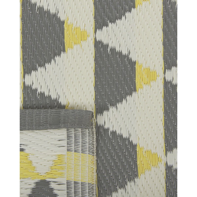 Dywan zewnętrzny 120 x 180 cm szaro-żółty HISAR