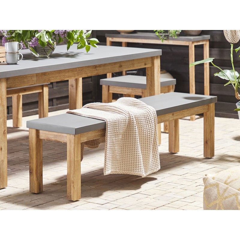 Ławka ogrodowa OSTUNI 160 cm Beton Szary