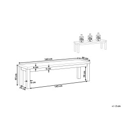 Ławka ogrodowa OSTUNI 160 cm Beton Szary