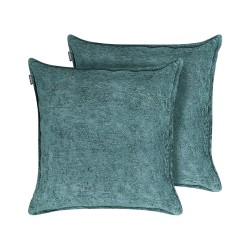 Zestaw 2 poduszek dekoracyjnych VERPIS Bawełna 50 x 50 cm Niebieski Jednolity