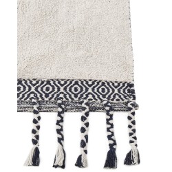 Dywan bawełniany 80 x 150 cm biało-czarny ERAY