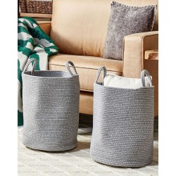 Zestaw 2 koszy SARYK Bawełna Szary