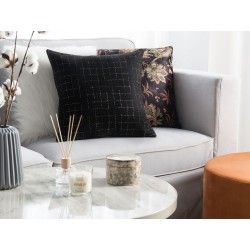 Zestaw 2 poduszek dekoracyjnych BELLFLOWER 45 x 45 cm Czarny Wzór geometryczny