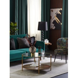 Zestaw 2 poduszek dekoracyjnych BELLFLOWER 45 x 45 cm Czarny Wzór geometryczny