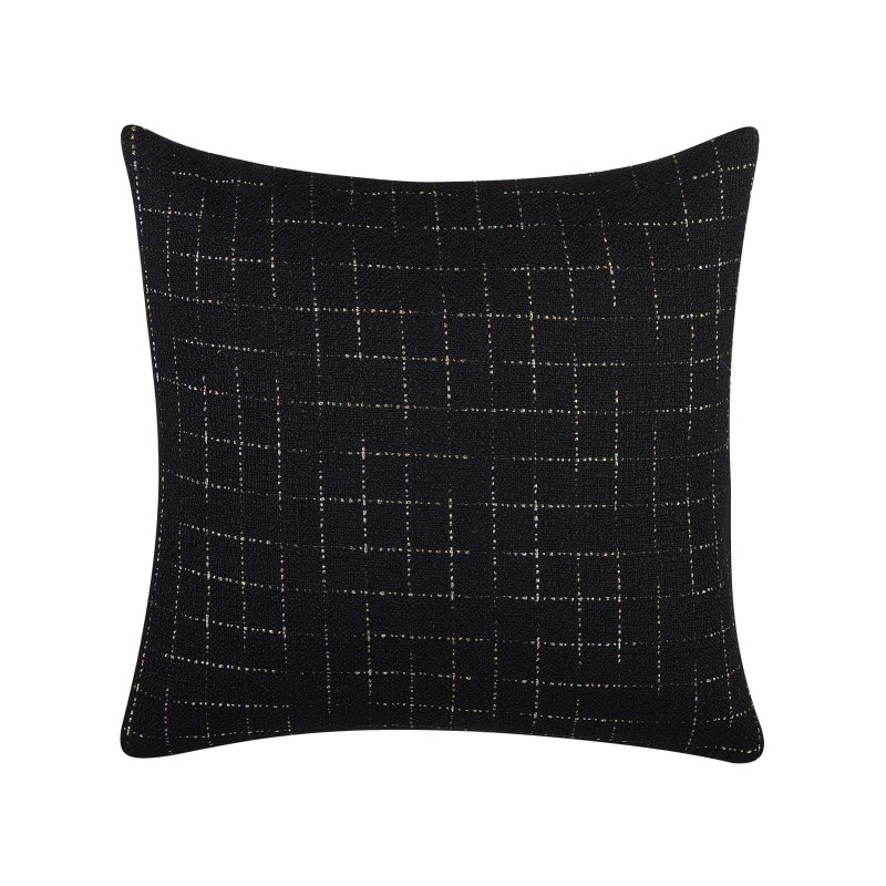 Zestaw 2 poduszek dekoracyjnych BELLFLOWER 45 x 45 cm Czarny Wzór geometryczny