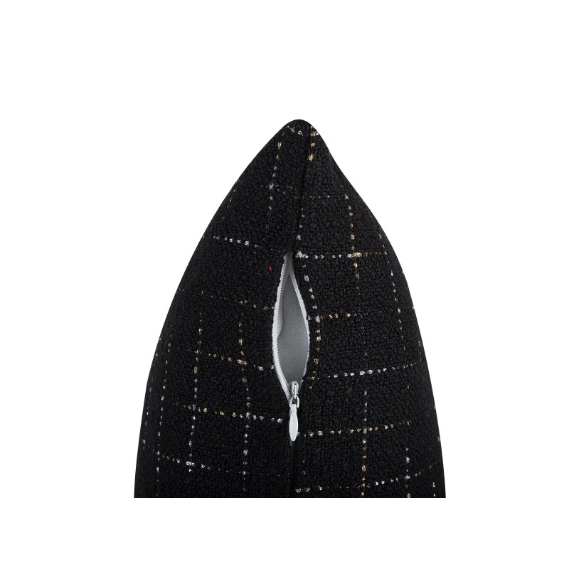 Zestaw 2 poduszek dekoracyjnych BELLFLOWER 45 x 45 cm Czarny Wzór geometryczny