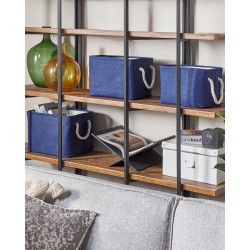 Zestaw 3 koszy DARQAB Bawełna Granatowy