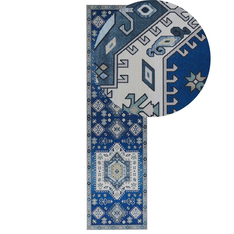 Dywan 80 x 300 cm niebiesko-beżowy PARVAKADLI