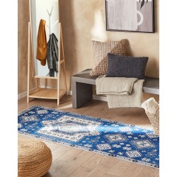 Dywan 80 x 300 cm niebiesko-beżowy PARVAKADLI