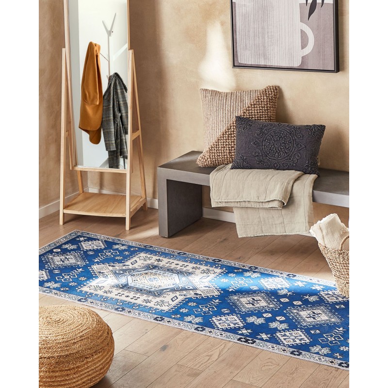 Dywan 80 x 300 cm niebiesko-beżowy PARVAKADLI