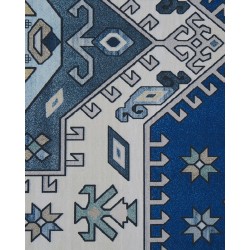 Dywan 80 x 300 cm niebiesko-beżowy PARVAKADLI