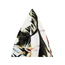 Poduszka dekoracyjna EDELWEISS Welur 45 x 45 cm Kolorowy Wzór roślinny