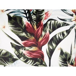 Poduszka dekoracyjna EDELWEISS Welur 45 x 45 cm Kolorowy Wzór roślinny