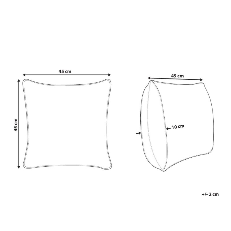 Poduszka dekoracyjna ELLIOTTIA Juta 45 x 45 cm Beżowy Jednolity