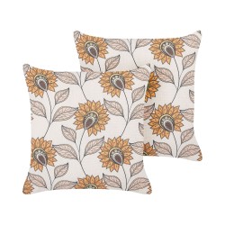Zestaw 2 poduszek dekoracyjnych TUBEROSE 45 x 45 cm Kolorowy Wzór kwiatowy