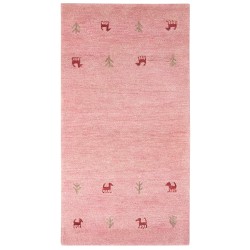 Dywan wełniany gabbeh 80 x 150 cm różowy YULAFI