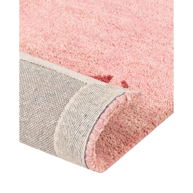 Dywan wełniany gabbeh 80 x 150 cm różowy YULAFI