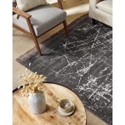 Dywan z wiskozy 160 x 230 cm ciemnoszary HANLI