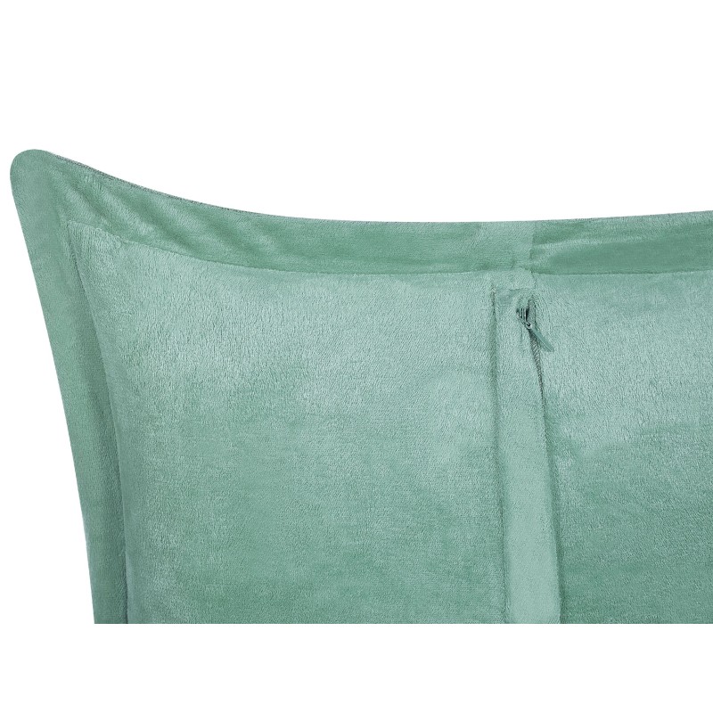 Zestaw 2 poduszek dekoracyjnych ZINNIA Sztruks 43 x 43 cm Jasnozielony Jednolity