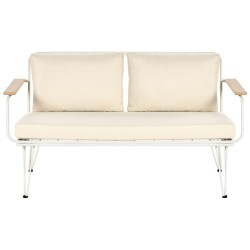 Zestaw ogrodowy ze stolikiem dla 4 osób MONTESILVANO Metal Jasnobeżowy