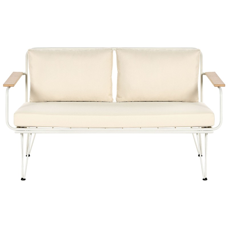 Zestaw ogrodowy ze stolikiem dla 4 osób MONTESILVANO Metal Jasnobeżowy