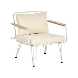 Zestaw ogrodowy ze stolikiem dla 4 osób MONTESILVANO Metal Jasnobeżowy