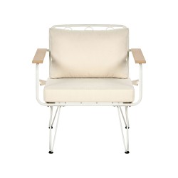 Zestaw ogrodowy ze stolikiem dla 4 osób MONTESILVANO Metal Jasnobeżowy