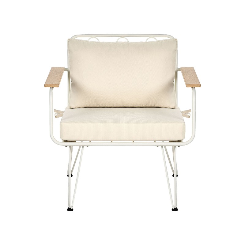 Zestaw ogrodowy ze stolikiem dla 4 osób MONTESILVANO Metal Jasnobeżowy