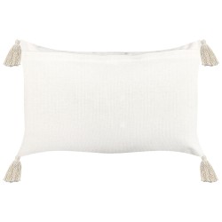 Poduszka dekoracyjna LUPINUS Bawełna 55 x 35 cm Jasnobeżowy Wzór geometryczny