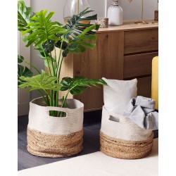 Zestaw 2 koszy NAULLA Juta Piaskowy