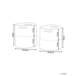 Zestaw 2 koszy NAULLA Juta Piaskowy